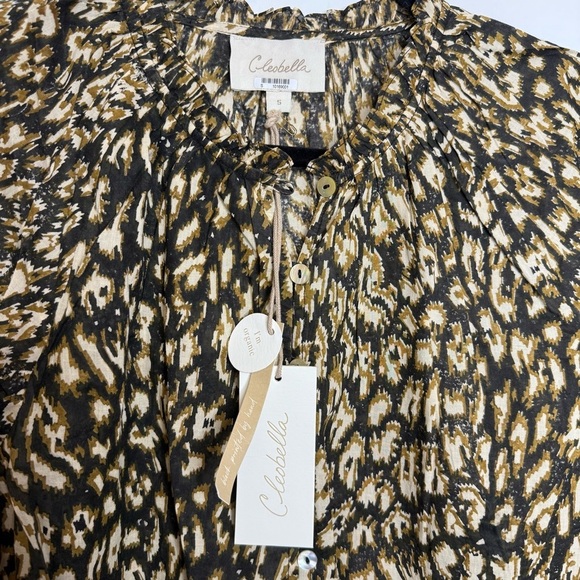 Cleobella Alicia Blouse Long Sleeve Organic Cotton Pattern - Small NWT - Picture 4 of 10